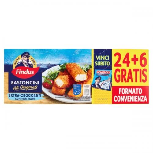 Capitan Findus 30 Bastoncini con Filetti di Merluzzo 750 g